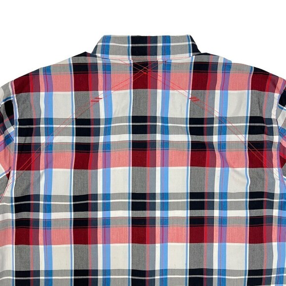 NWT Spyder Men's Crucial Short Sleeve Button Down Shirt Red Plaid Medium - Picture 8 of 14